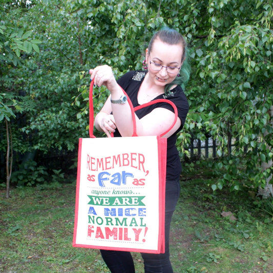 Jute Bag - A Nice Normal Family