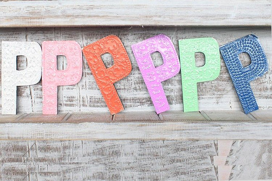 Letter "P" - Assorted Colours - 15cm