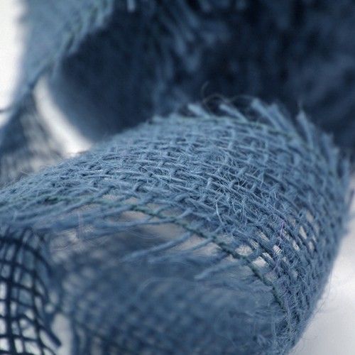 Blue Jute Ribbon 10meter x 6cm