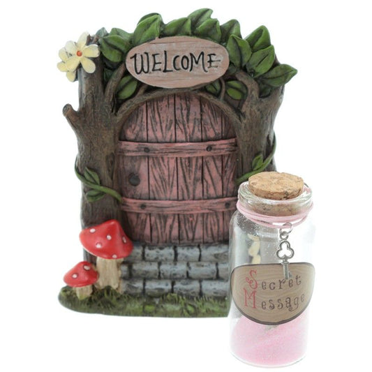 Fairyland Woodland Welcome Fairy Door and Wishes Jar