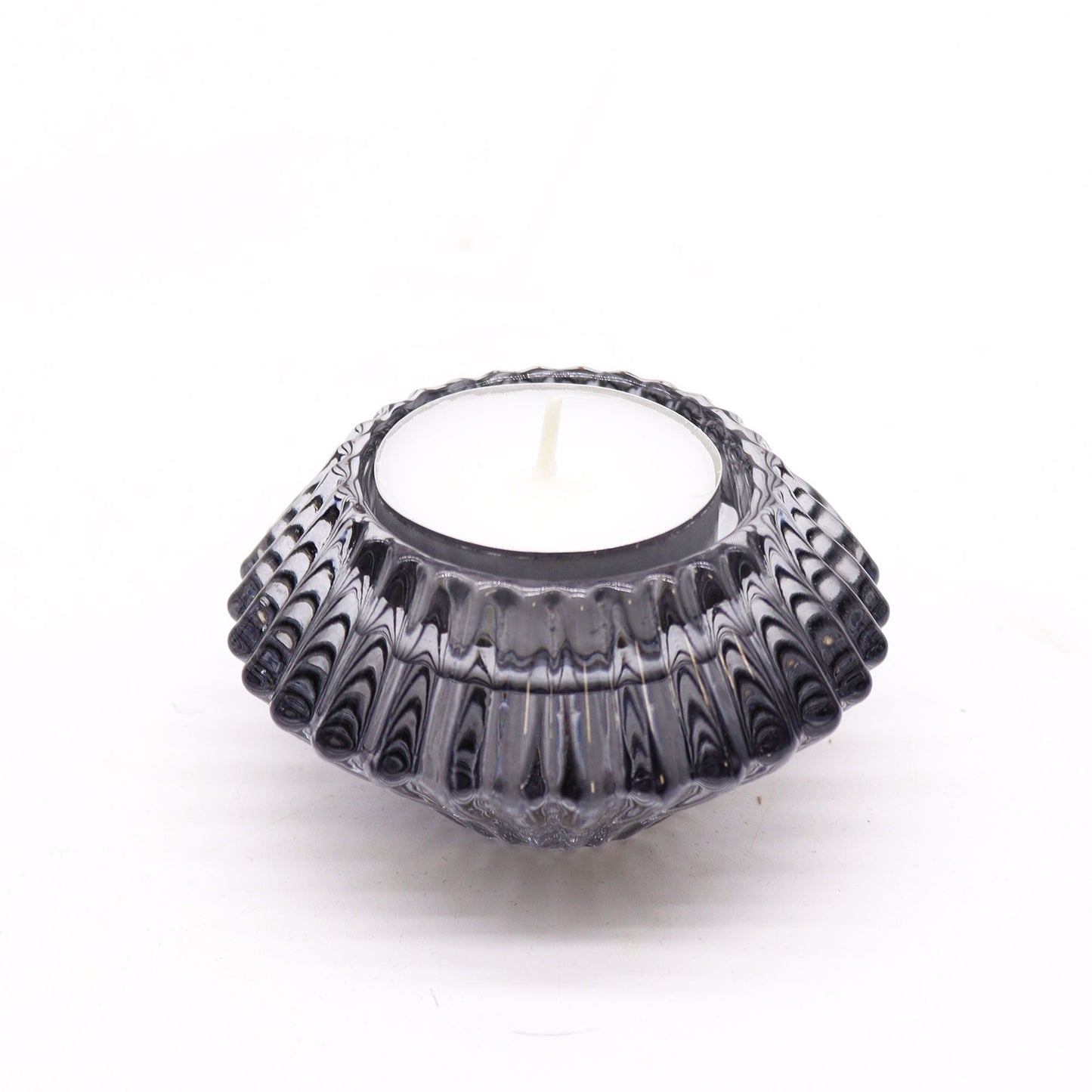 Flower Flip Dinner Candle / Tealight Holder - Midnight Grey