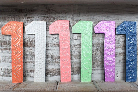 Number "1" - Assorted Colours - 15cm