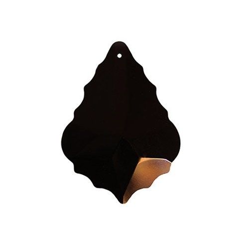 Black Crystal Leaf Drops - 50mm