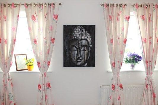 Wood Buddha Silver 60x80cm