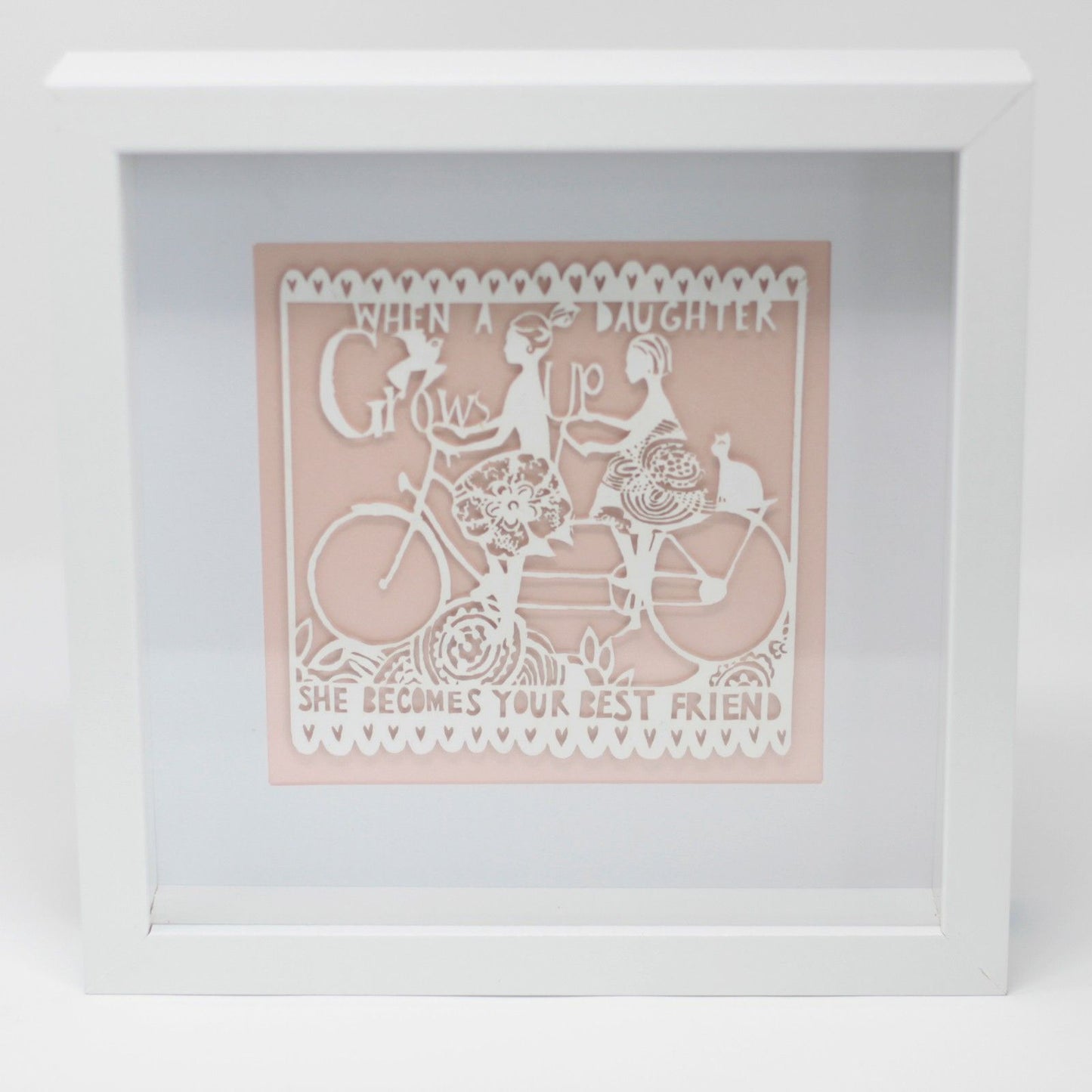 Paper Cutout White Picture Frame - Daughter