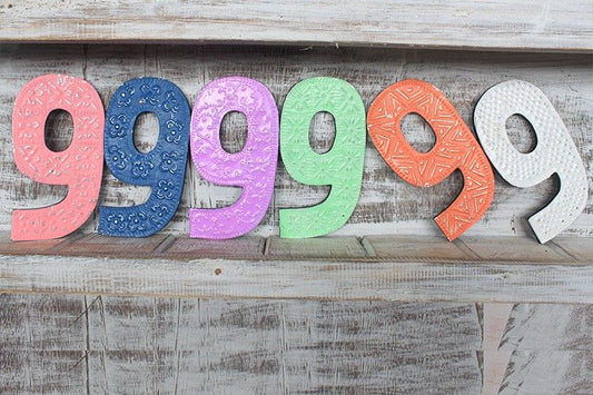 Number "9" - Assorted Colours - 15cm