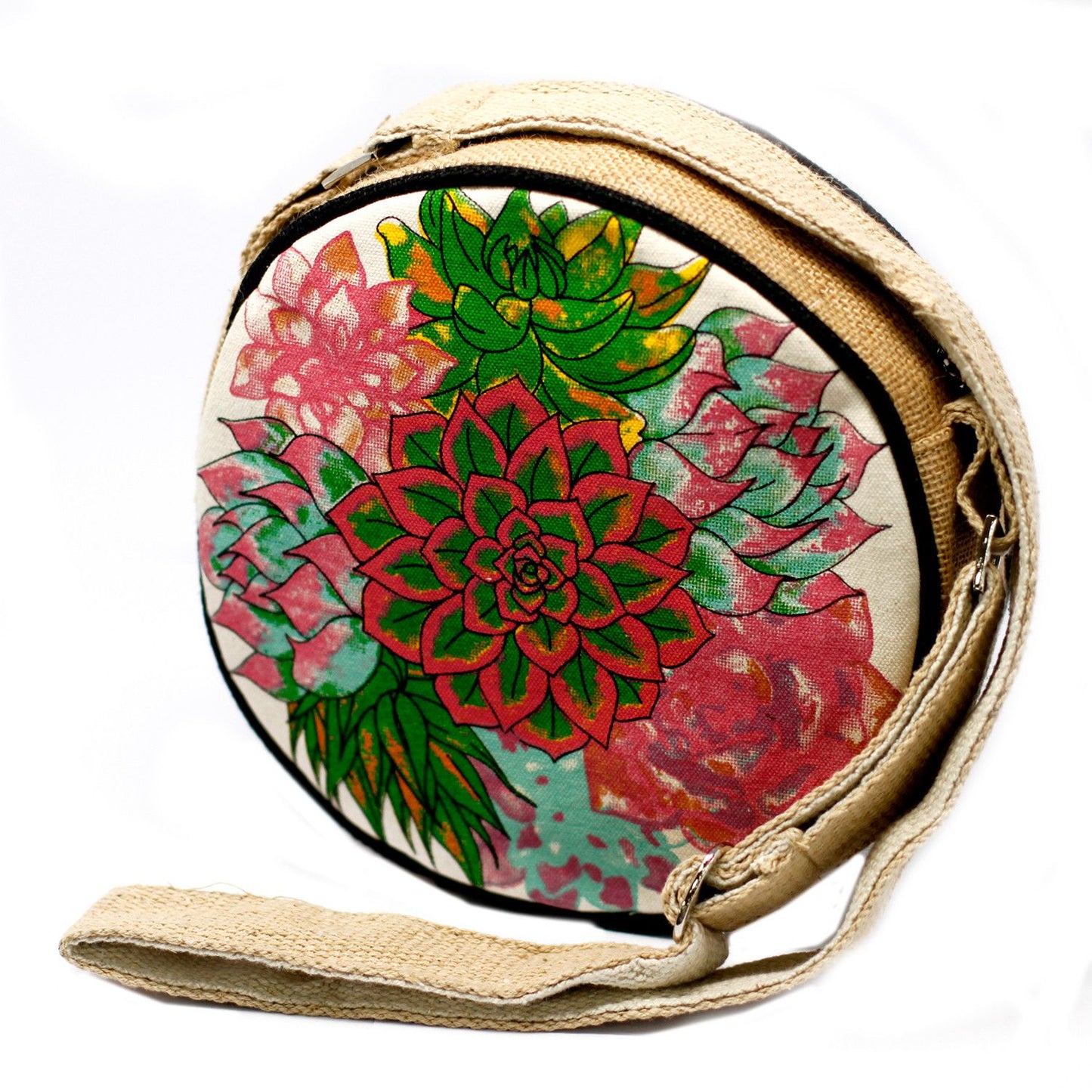 Eco Round Bags - Cactus Flowers