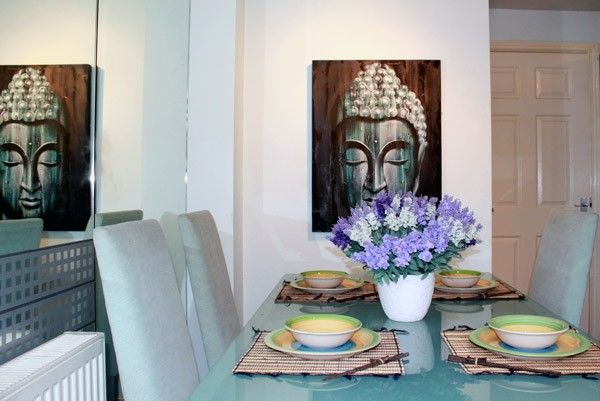 Wood Buddha Green 60x80cm