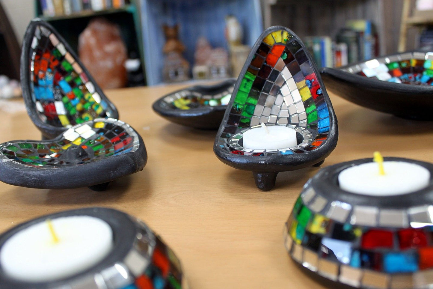Moroccan Mosaic Shrine Candle Holder