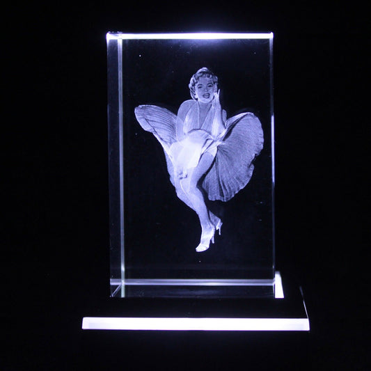 Laser Crystal Block - Marilyn