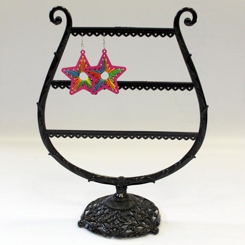 Harp Shaped Metal Earring Display Stand