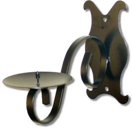 Single Spiked Wall Sconce Iron Craftware