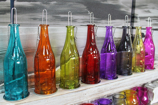 Recycled Bottle Lantern - Yellow