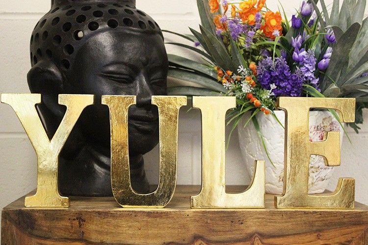 Shabby Chic Letters Gold - YULE