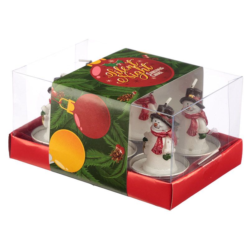 Tea Light Candle Set of 6 - Christmas Snowmen