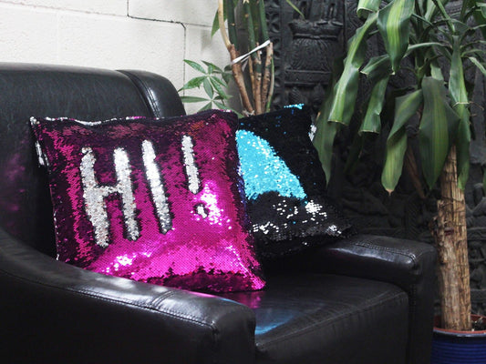 Mermaid Cushion Covers - Violet & Silver