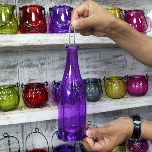 Recycled Bottle Lantern - Grey