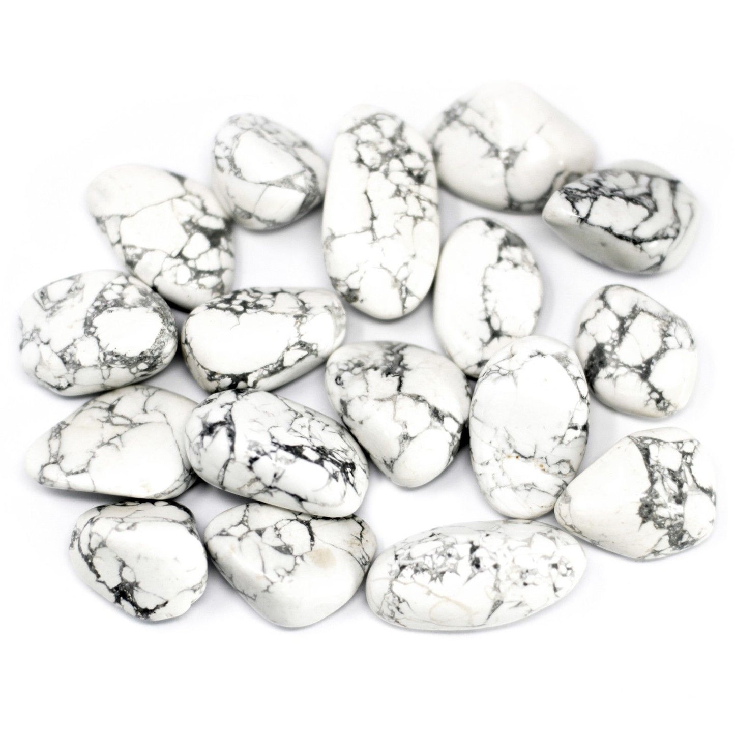 African Gemstone Magnesite / Howlite White