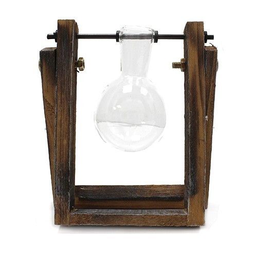 Hydroponic Home Décor - One Pot Wooden Stand