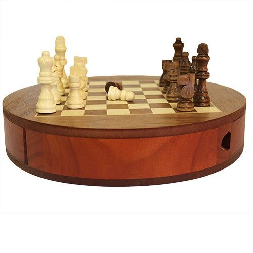 Round Wooden Set with Draws - 30cm