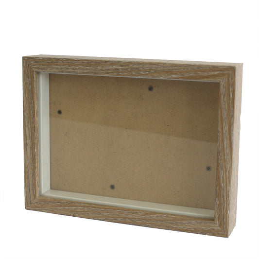 Deep Box Frame - Brown Brush - holds 12x17cm
