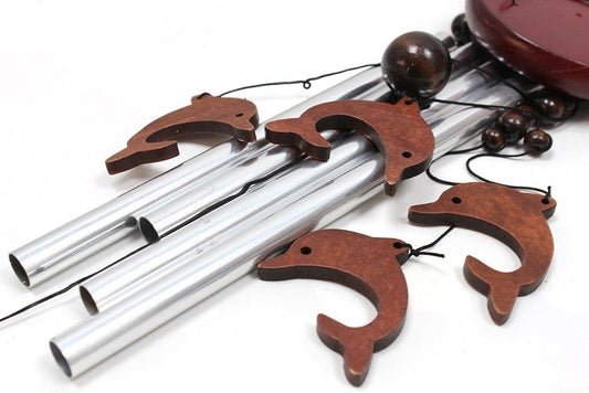 Classic Wood and Tube Chime - Dolphins