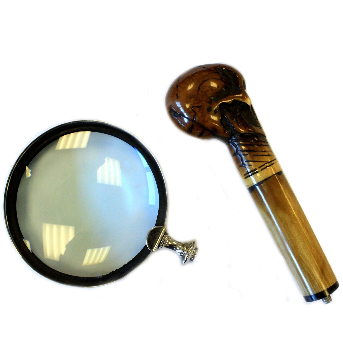 Vintage Magnifying Glasses - Gothic Skull