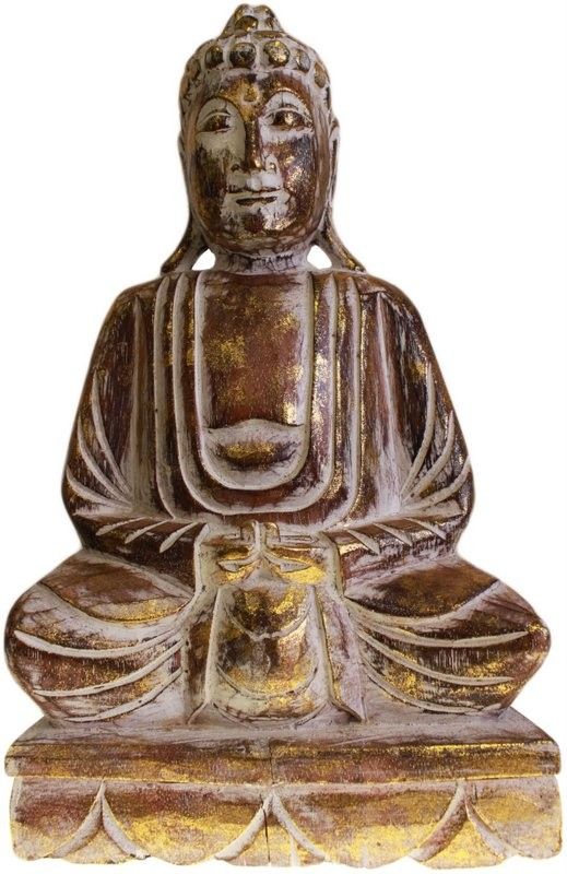 Carved Wooden - Buddha Statue - 40cm