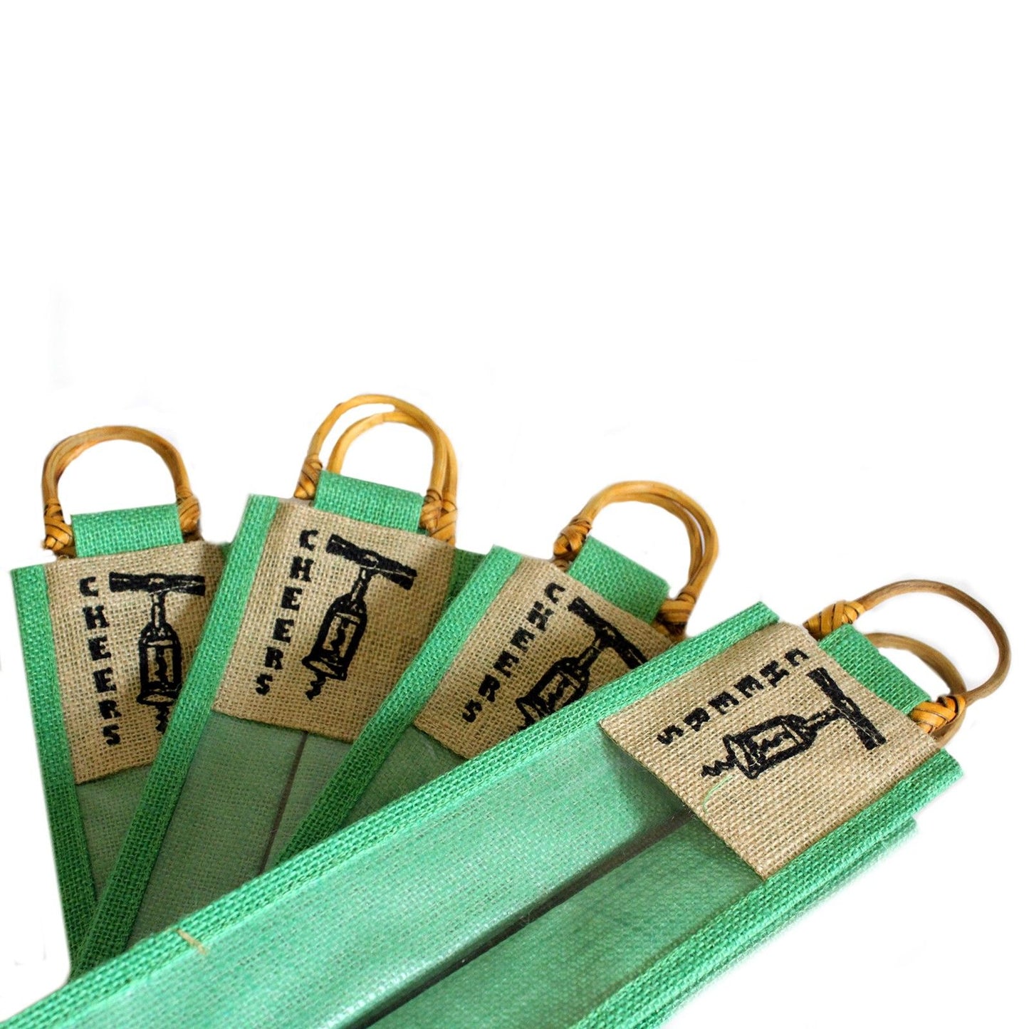 Cane Handle & PVC pannel - Green - Corkscrew