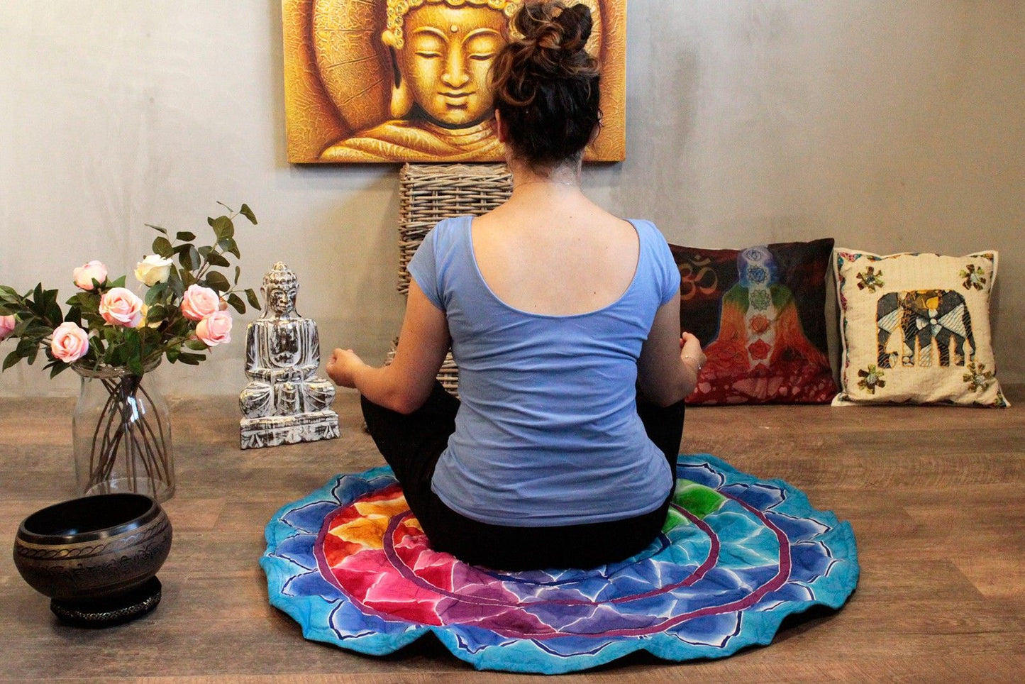 Round Karma Mandala Meditation Mat