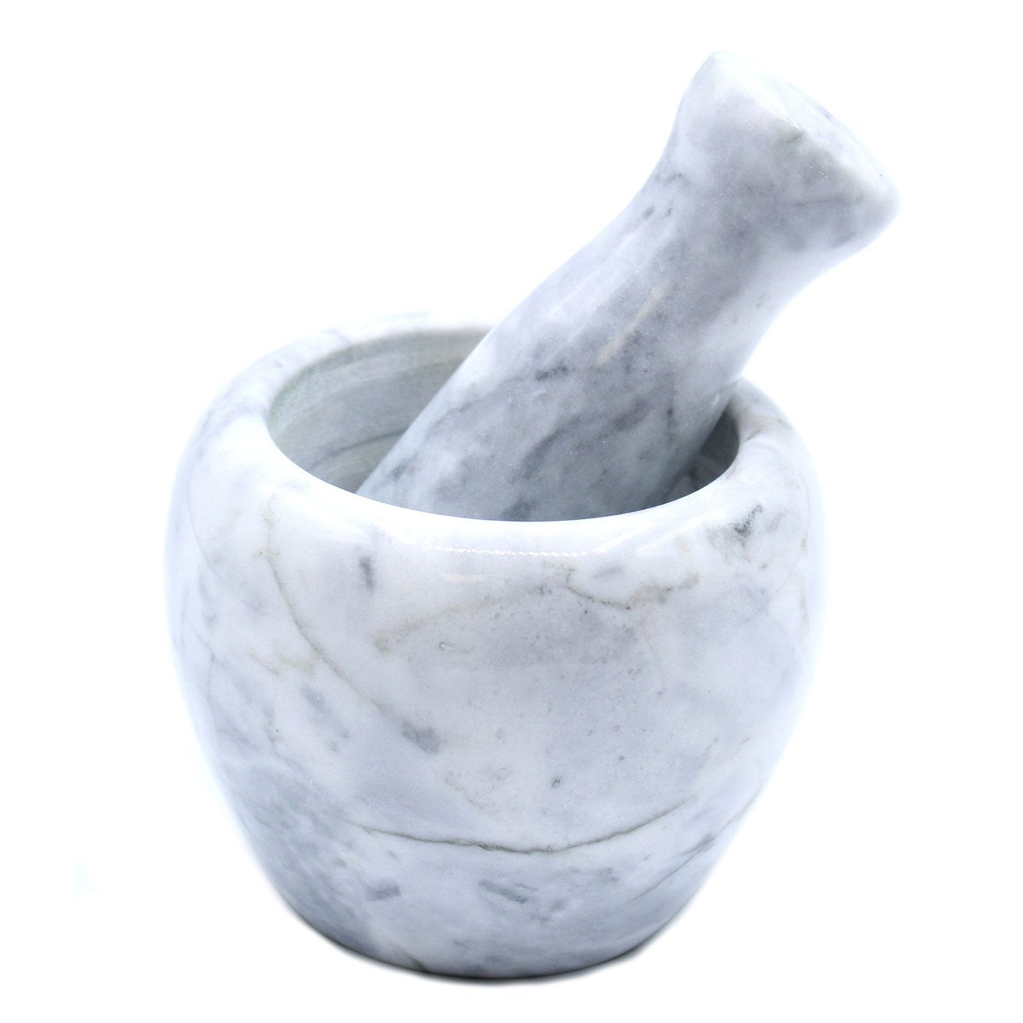 Medium Grey Marble Pestle & Mortar - 8x10cm