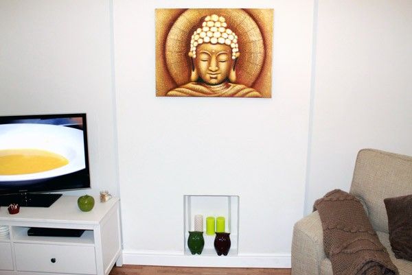 Sun Buddha Golden 60x80cm