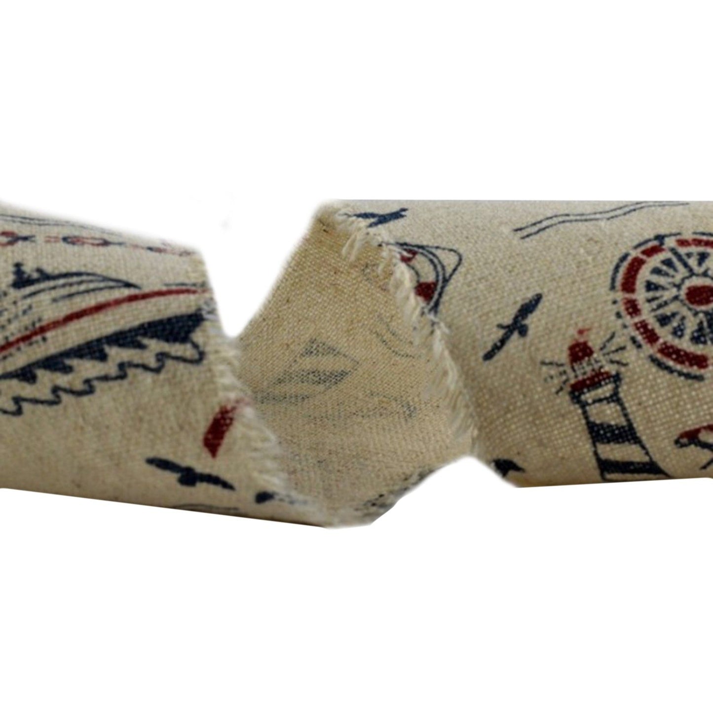 60mm Nautical Printed Burlap Design (10m)
