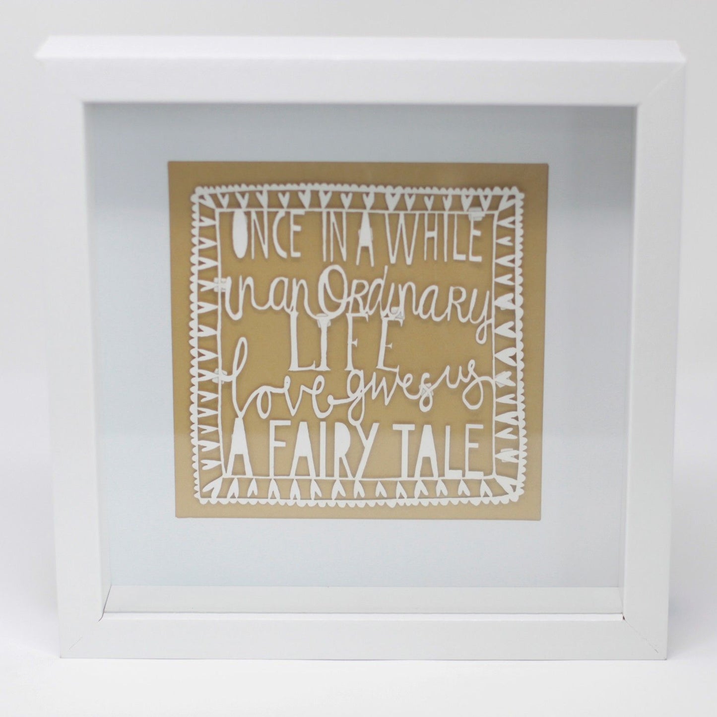 Paper Cutout White Picture Frame - Fairy Tale