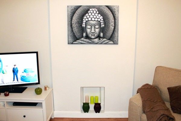 Sun Buddha Silver 60x80cm