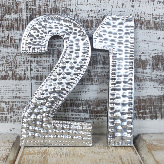 Sm Arty Aluminum Letters - 1 Through 0