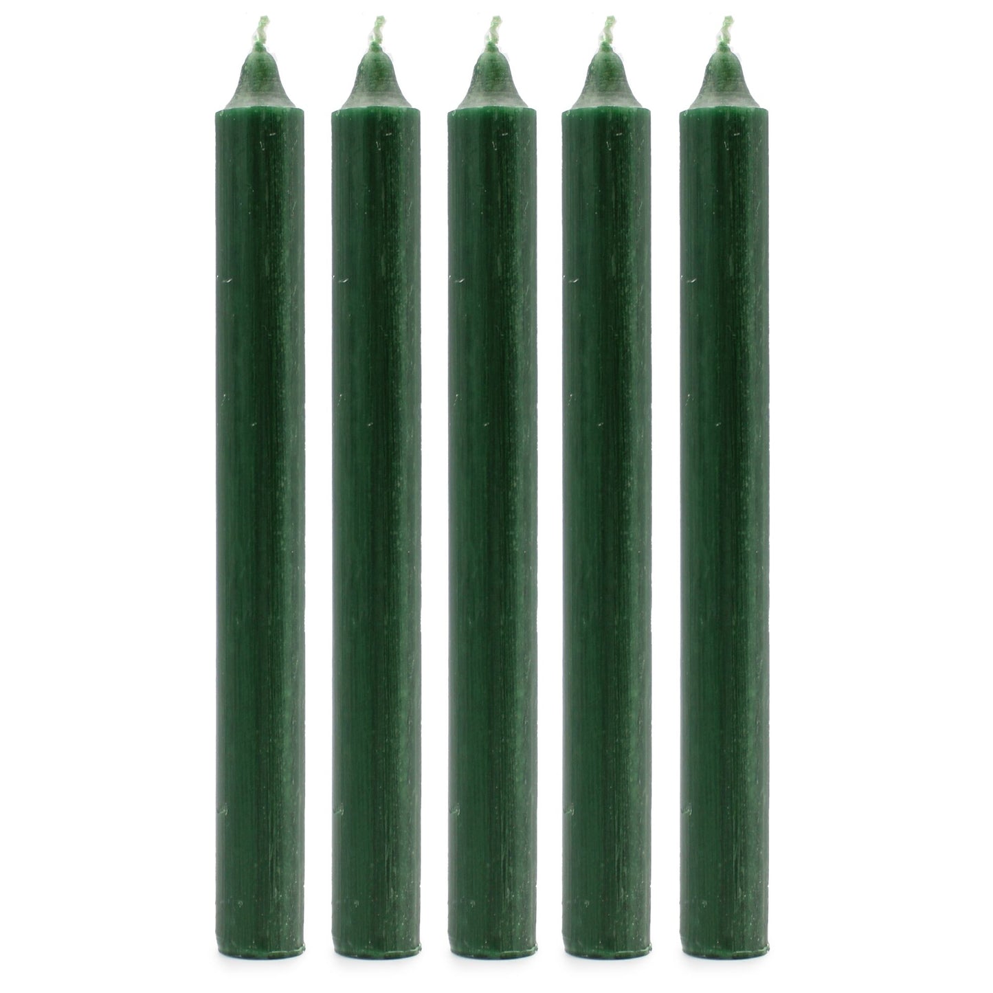 Solid Colour Dinner Candle Set - Pack of 21 - Rustic Holly Green