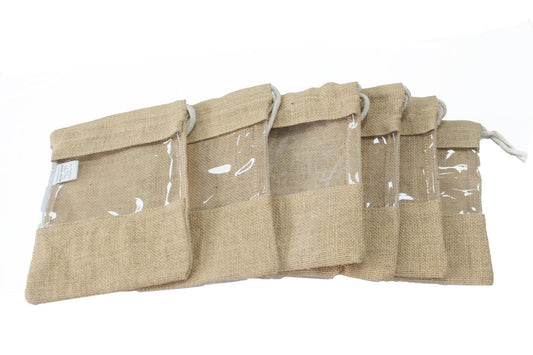 Lrg - Jute Window Bag 25x16cm