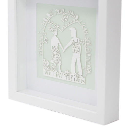 Paper Cutout White Picture Frame - Love Lakes