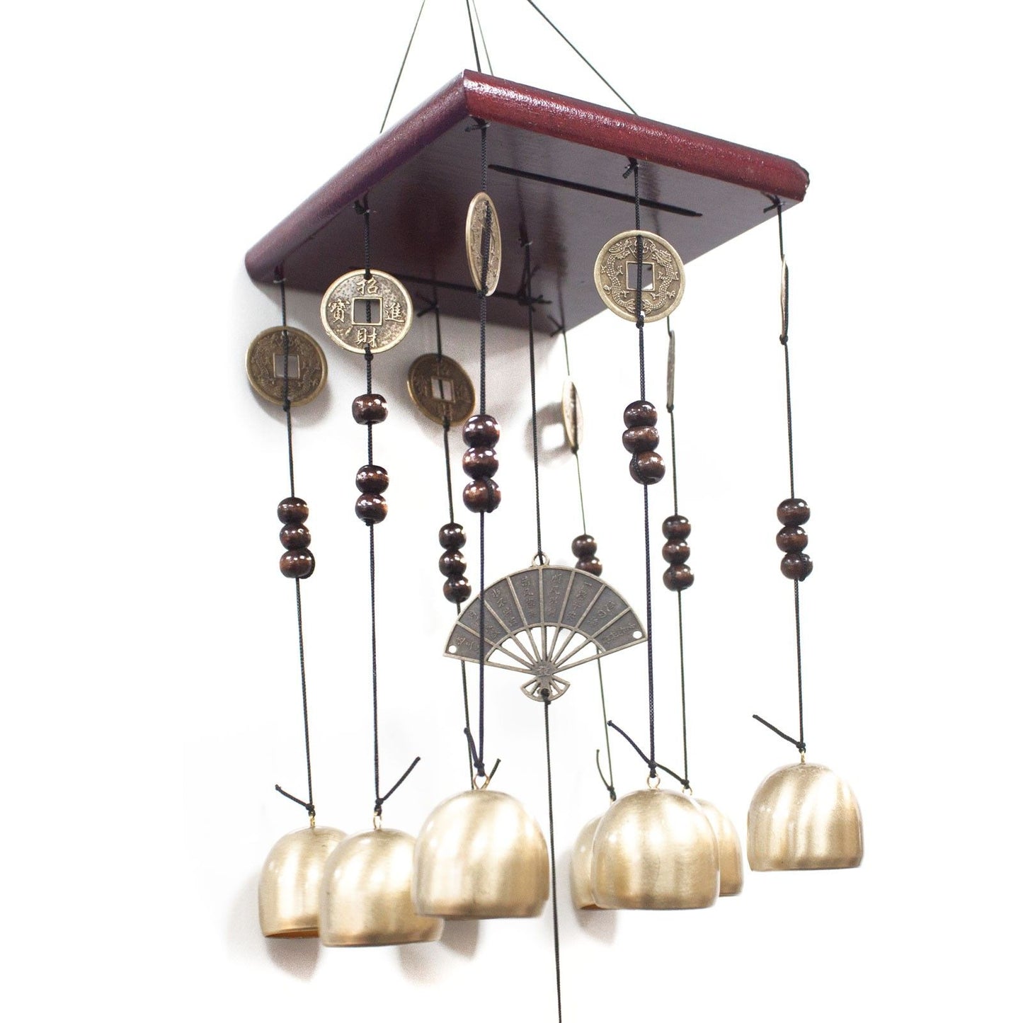 Feng Shui Chimes - Square 8 Bells & Fan