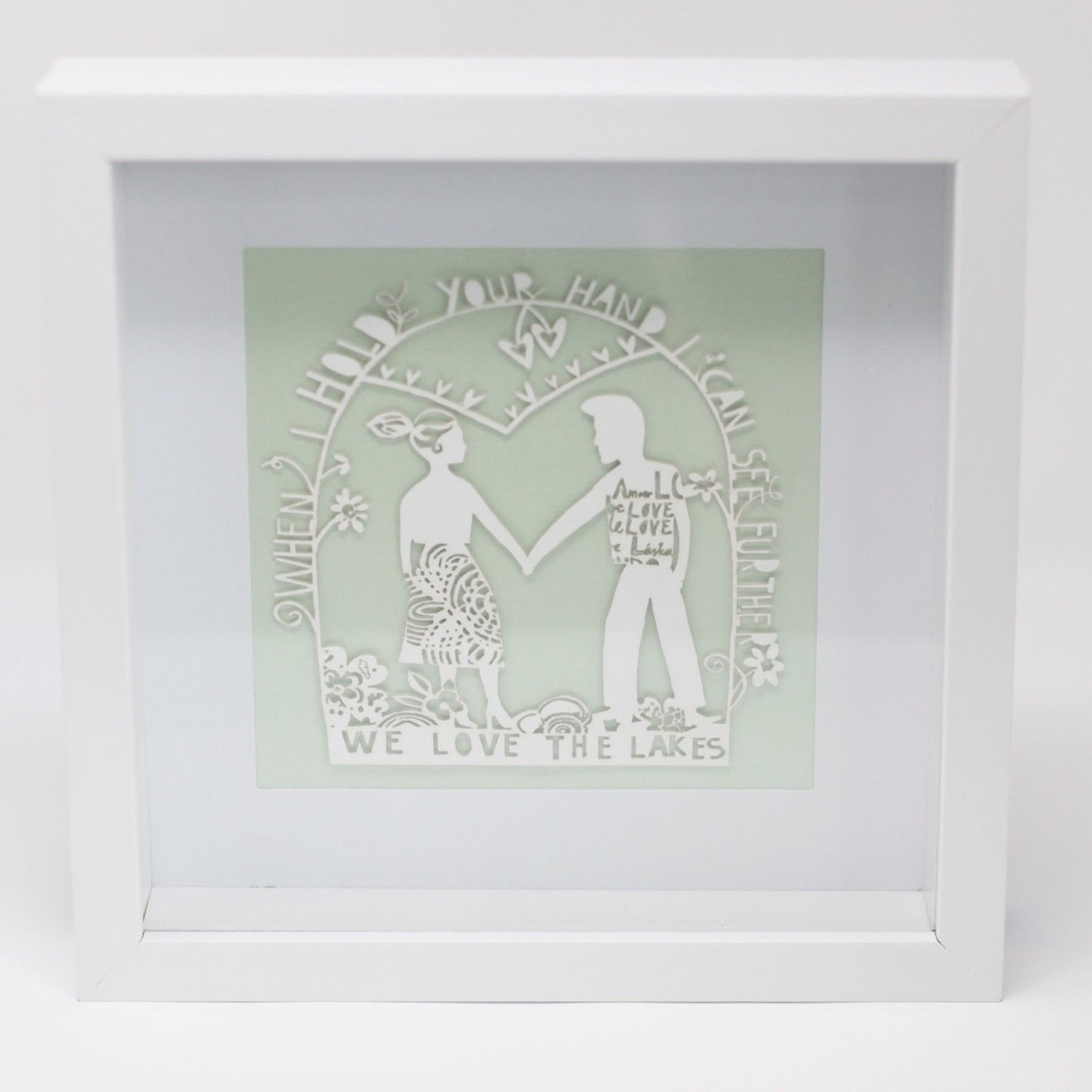 Paper Cutout White Picture Frame - Love Lakes