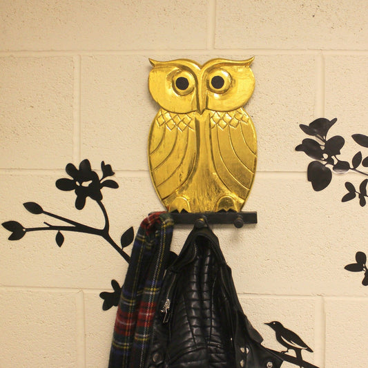 Wooden Coat Hanger - Owl Multicolour