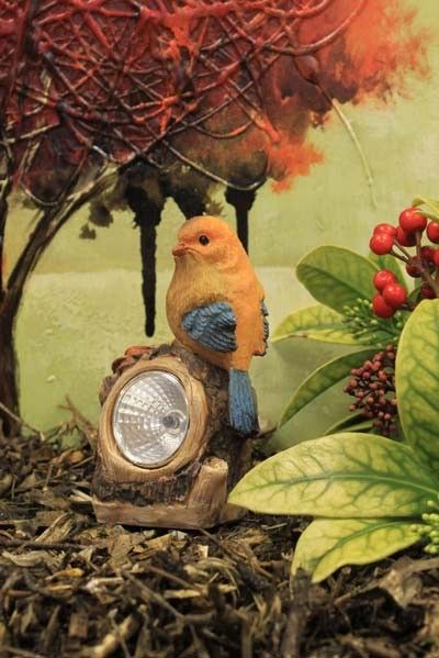 Gartenlichter & Bewegungsmelder orange-blauer Vogel - Licht