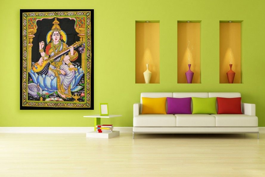 Indian Wall Art - Saraswati