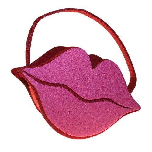 Spring Felt Gift Bags - Lips Asst