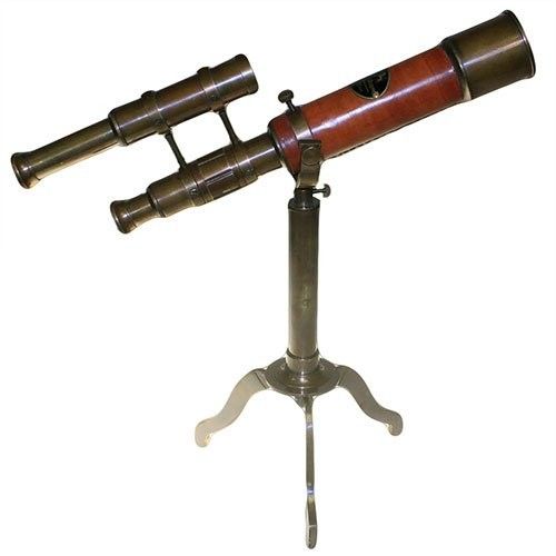 Telescope on Brass Stand with Sights