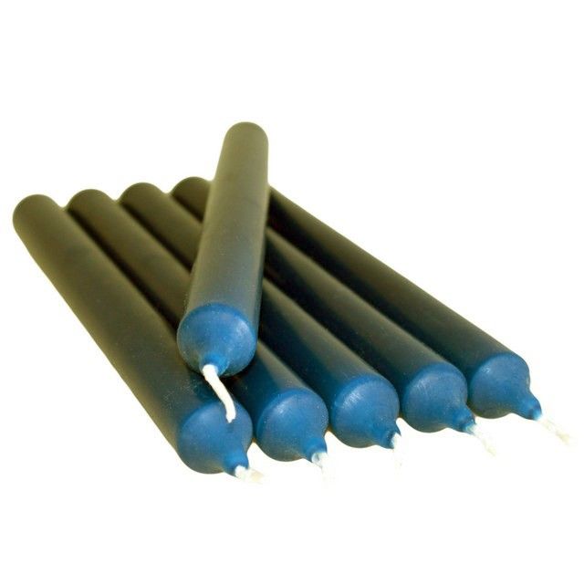 Navy Blue Dinner Candles