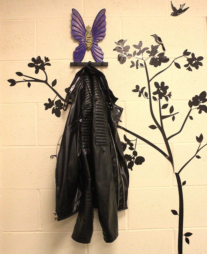 Wooden Coat Hanger - Butterfly Whitewash