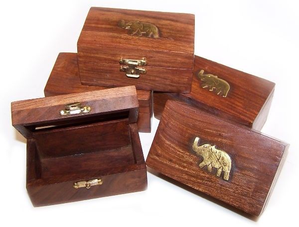 Sm Pill Boxes 90x50x43mm - Brass Detail