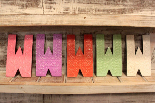 Letter "W" - Assorted Colours - 15cm